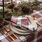 Home Fashions Christmas Classic Holiday Plaid Cotton Napkins, Holiday Table Decor, 17" x 17", Set of 8